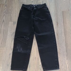 Nasty Gal Black Distressed Jeans
